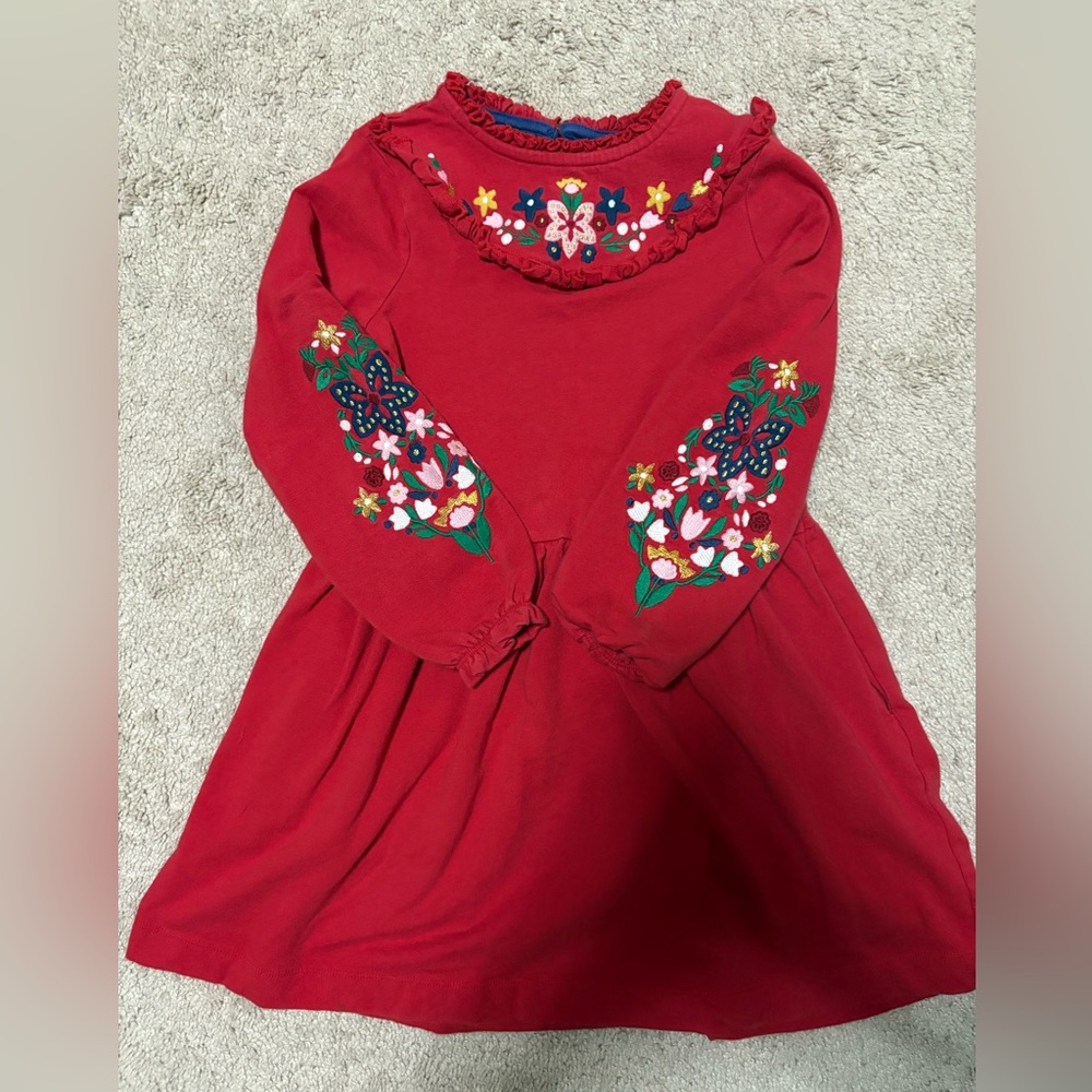 Mini Boden Holiday Dress sz 6-7